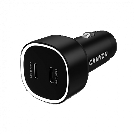 CANYON car charger OnDrive 60 PD 60W 2xUSB-C Black