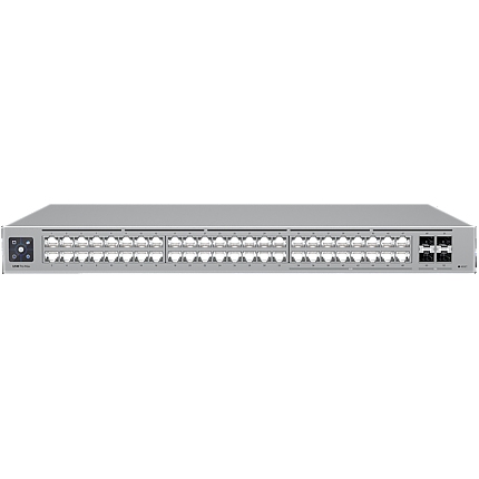Ubiquiti 48-port, Layer 3 Etherlighting switch with 2.5 GbE, 16x 2.5 GbE RJ45 ports, 32x  GbE RJ45 ports, 4x 10G SFP+ ports