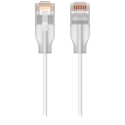 Ubiquiti UACC-Cable-Patch-EL-0.15M-W UniFi Etherlighting Patch Cable, Translucent booted RJ45 for optimal Etherlighting brightness, Outer diameter 2.5 mm