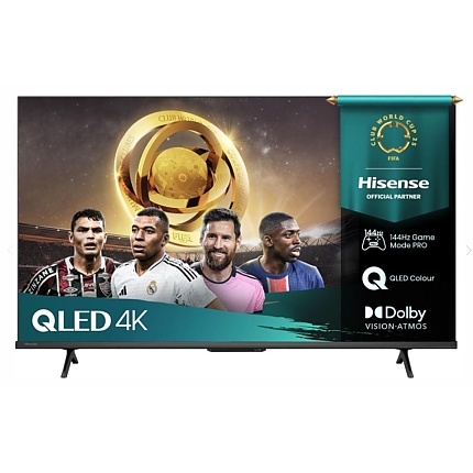 Hisense 43" E7Q Pro, 4K Ultra HD 3840x2160, QLED, Quantum Dot, 144Hz, HDR 10+ adaptive, HLG, Dolby Vision, DTS Virtual X, Smart TV, WiFi 5GHz, WiFi Direct, BT, Anyview Cast, 3xHDMI, 2xUSB, LAN, CI+, DVB-T2/C/S2, Black