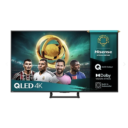 Hisense 55"A7Q, 4K Ultra HD 3840x2160, Quantum Dot, Light Sensor,HDR 10+, HLG, Dolby Vision, Dolby Atmos, Smart TV, Voice Control,2x10 W + 20 W ,WiFi 5GHz, WiFi Direct, BT, Anyview Cast, 3xHDMI, 2xUSB, LAN, DVB-T2/C/S2, Black