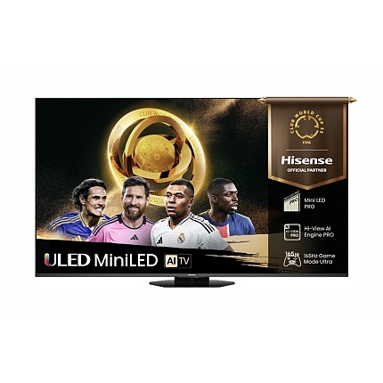 Hisense 65" U8Q, 4K Ultra HD 3840x2160, Mini Led Pro, FALD, Quantum Dot, 165Hz, IPS, HDR 10+, HLG, Dolby Vision IQ, Dolby Atmos, Smart TV,Light Sensor,WiFi 5GHz, WiFi Direct, BT, Anyview Cast, 3xHDMI, 2xUSB, LAN, CI+, DVB-T2/C/S2, Black