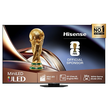 Hisense 75" U8Q, 4K Ultra HD 3840x2160, Mini Led Pro, FALD, Quantum Dot, 165Hz, IPS, HDR 10+, HLG, Dolby Vision IQ, Dolby Atmos, Smart TV,Light Sensor,WiFi 5GHz, WiFi Direct, BT, Anyview Cast, 3xHDMI, 2xUSB, LAN, CI+, DVB-T2/C/S2, Black
