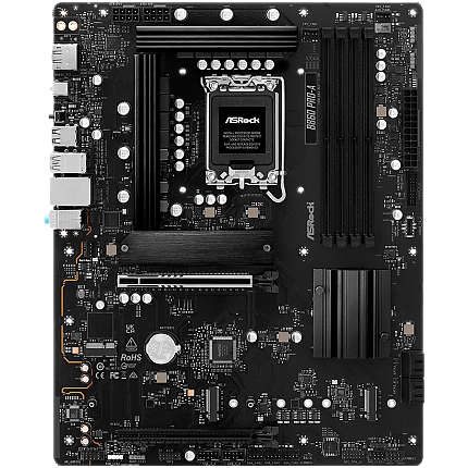 ASROCK MB Desktop B860 PRO-A, S.1851, 4x DDR5, 1x PCIe 5.0 x16, 1x PCIe 4.0 x4, 1x Blazing M.2, 2x Hyper M.2, 4x SATA3, 2x USB-C, 8x USB 3.2, 6x USB 2.0, 1x HDMI, 1x DP, 1x RJ-45 2.5 GB Lan, ATX, 90-MXBRN0-A0UAYZ