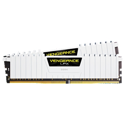 CORSAIR DDR4, 3200MHz 16GB 2x8GB Dimm, 16-20-20-38, XMP 2.0, Vengeance LPX White Heatspreader, Black PCB, 1.35V