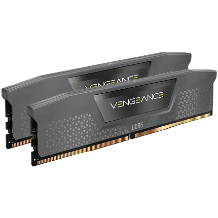 CORSAIR DDR5, 6000MT/s 32GB 2x16GB DIMM, Unbuffered, 36-44-44-96, Std PMIC, AMD EXPO & Intel XMP, VENGEANCE DDR5 Grey Heatspreader, Black PCB, 1.30V