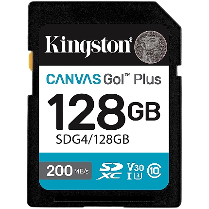 KINGSTON 128GB SDXC Canvas Go Plus Gen4 200MB/s C10 UHS-I U3 V30
