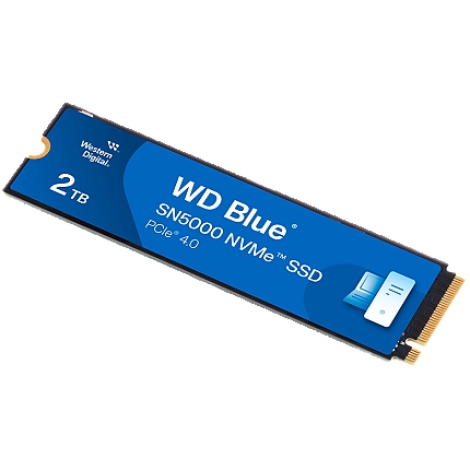 SSD WD Blue SN5000 2TB M.2 2280 PCIe Gen4 x4 NVMe TLC, Read/Write: 5150/4850 MBps, IOPS 650K/770K, TBW: 900
