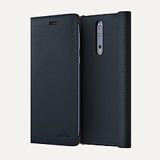 NOKIA 8 LEATHER FLIP COVER BLU