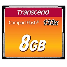 Transcend 8GB, CF Card, MLC, 133X