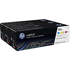 HP 131A 3-pack Cyan/Magenta/Yellow Original LaserJet Toner Cartridges