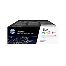 HP 312A 3-pack CYM Original LaserJet Toner Cartridges (CF440AM)