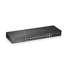 ZyXEL GS1920-24v2, 28 Port Smart Managed Switch 24x Gigabit Copper and 4x Gigabit dual pers., hybird mode, standalone or NebulaFlex Cloud