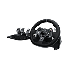 Logitech G920 Driving Force Racing Wheel, Xbox One, PC, 900° Rotation, Dual Motor Force Feedback, Adjustable Pedals, Leather