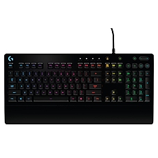Logitech G213 Prodigy Gaming Keyboard, Lightsync, Spill Resistant, Palm Rest, Media Controls, Black