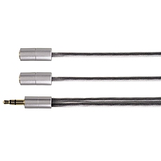 "Alu Line" Jack Adapter HAMA 106334, 3.5 mm jack plug - 2 x socket, stereo