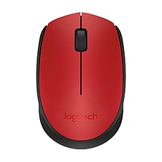Wireless optical mouse LOGITECH M171, Red, USB