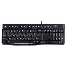 Стандартна клавиатура Logitech K120, Черна