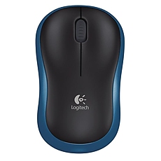 Wireless optical mouse LOGITECH M185, Blue, USB