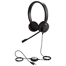 Слушалки Jabra Evolve 20 Stereo, Микрофон, Черни