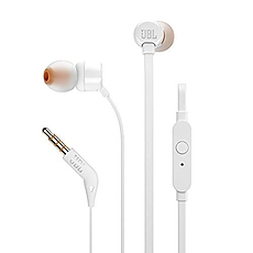 Headphones JBL T110, In Ear, White