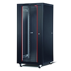 Formrack 19" Free standing rack 32U 600/600mm, height: 1653 mm, loading capacity: 600 kg, front tempered glass door, openable locking sides and back (does not include castor/feet group)