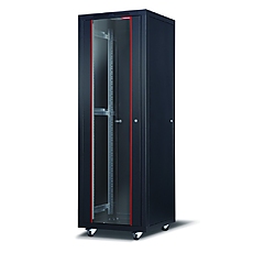 Formrack 19" Free standing rack 36U 800/1000mm, height: 1831 mm, loading capacity: 600 kg, front tempered glass door, openable locking sides and back (does not include castor/feet group)