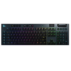 Logitech G915 Wireless Keyboard, GL Clicky Low Profile, Lightspeed Wireless, Lightsync RGB, 5 Marco G-Keys, 3 On-Board Profiles, Game Mode, Media Controls, Carbon