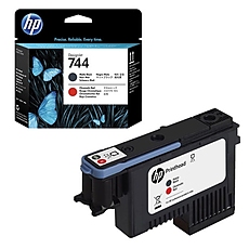 HP 744 Matte Black & Red Printhead