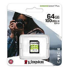 Memory card Kingston Canvas Select Plus SD 64GB, Class 10 UHS-I