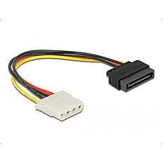 Кабел DeLock Power Cable SATA 15 pin женско към 4 pin женско, 20 cm