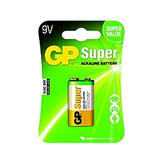 Алкална батерия GP SUPER 6LF22 /6LR61/ /9V/ 1 бр. блистер 1604A