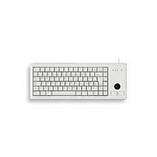 Compact wired keyboard CHERRY G84-4400 with Trackball, бяла