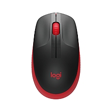 Logitech M190 Full-size wireless mouse - RED - 2.4GHZ - N/A - EMEA - M190