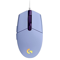 Logitech G102 Mouse, Lightsync RGB, 8000 DPI, 6 Programmable Buttons, Lilac