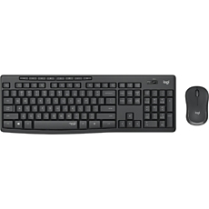 Kомплект безжични клавиатура с мишка Logitech MK295 Silent, Графит