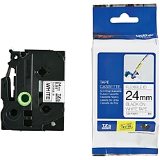 Brother TZe-FX251 Tape Black on White, Flexible ID, 24mm, 8m