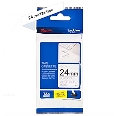 Brother TZe-SE5 Security Tape, black on white, 24mm, 8m