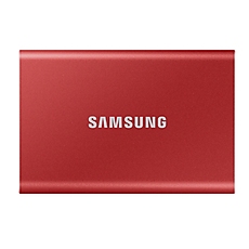 Samsung Portable SSD T7 500GB, USB 3.2, Read 1050 MB/s Write 1000 MB/s, Metallic Red