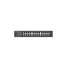 ZyXEL GS1100-24E 24-port Gigabit Unmanaged switch v3, Fanless, 802.3az (Green), desktop/19" rackmount