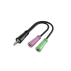 Jack Adapter HAMA 200352 4-pin 3.5 mm jack plug - 2x 3.5 mm jack socket