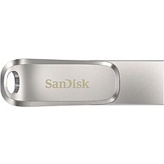 USB stick SanDisk Ultra Dual Drive Luxe, 64GB, USB 3.1 Gen 1, USB-C, Silver