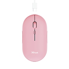 TRUST Puck Wireless & BT Rechargeable Mouse Pink