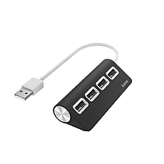 USB hub HAMA, USB 2.0, 1:4, Black