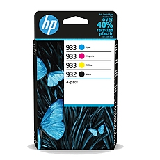 HP 932 Black / 933 CMY Original Ink Cartridge 4-Pack