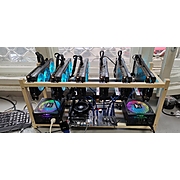 Копач за криптовалути с 6 GPU RX 6800XT 16GB