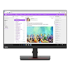 Lenovo ThinkVision T24i-2L 23.8", IPS, 6 ms, 250 cd/m2, 1000:1, 1920x1080, Tilt, Swivel, Pivot, Height Adjust Stand, HDMI, DP, VGA, 4 x USB