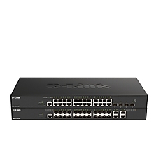 D-Link 24x10G SFP+  ports + 4x10G Base-T ports Smart Managed Switch