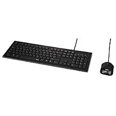 Hama "Cortino" Keyboard/Mouse Set, cabled, Black