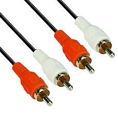 VCom Аудио Кабел RCA 2x M / RCA 2x M - CV022-1.8m